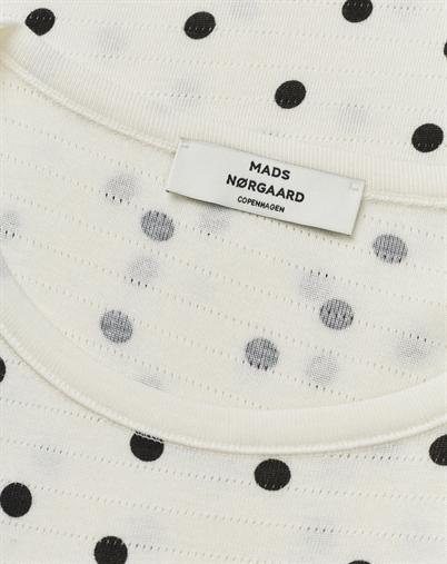 Mads Nørgaard - Pointella Trixy T-Shirt - Dot AOP Vanilla Ice
